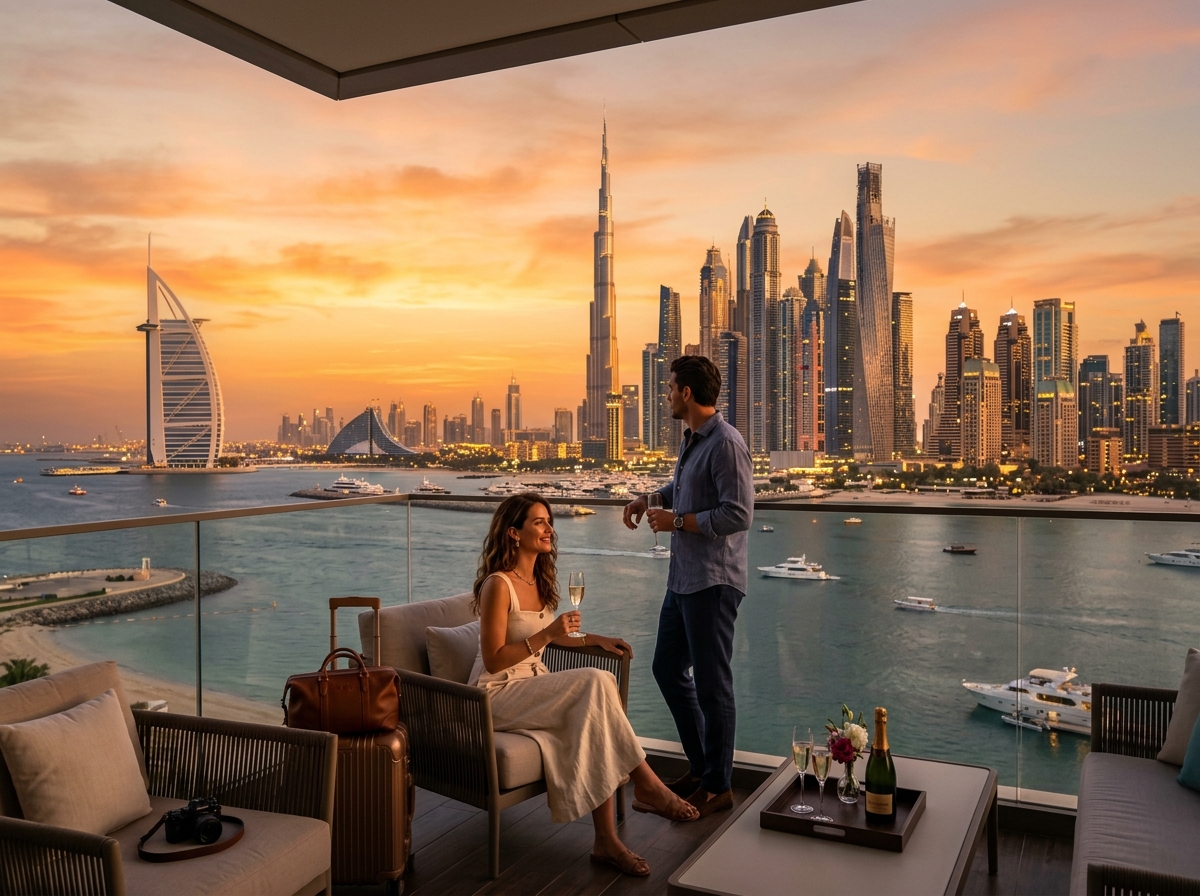 Family enjoying a luxury international holiday